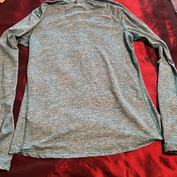 Nike Dri-Fit quarter zip pullover. Small. Teal Heather, like new - Picture 4 of 7